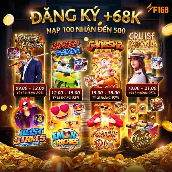 F168 2026 Slot Nổ Hũ RTP Cao